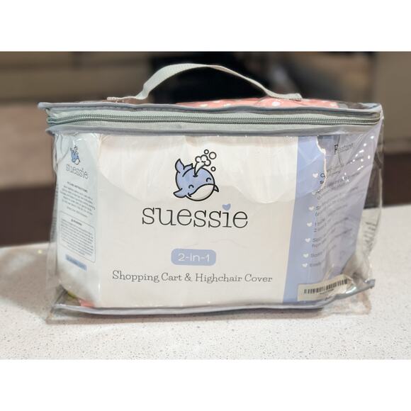 Suessie 2-in-1 Shopping Cart & Highchair Cover - Pink Polka Dots - Picture 2 of 3